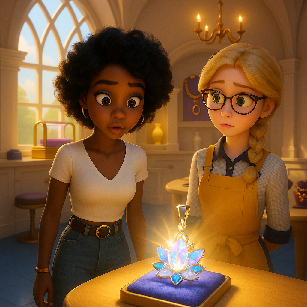 Samantha and her friend discover a glowing gem